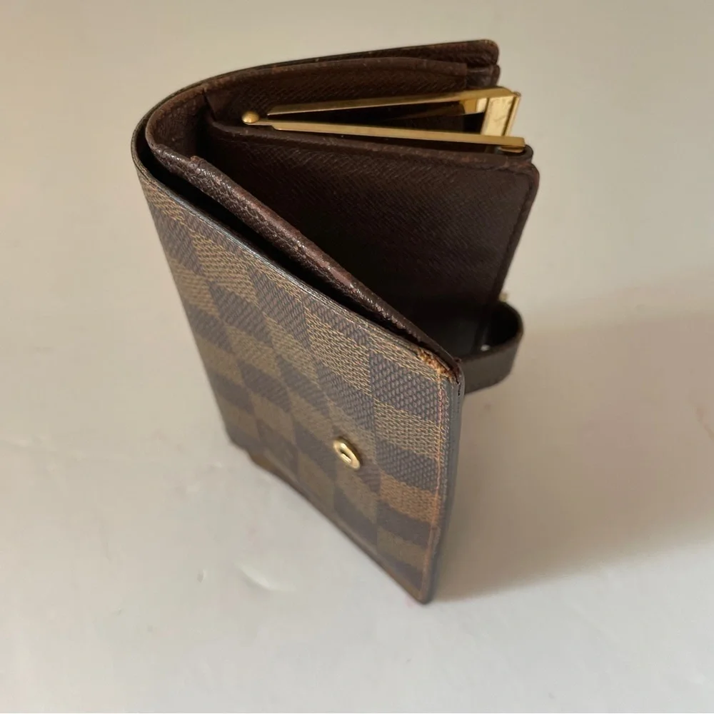 Louis Vuitton Brown Damier Porte-Monnaie Viennois Crossbody Wallet Purse